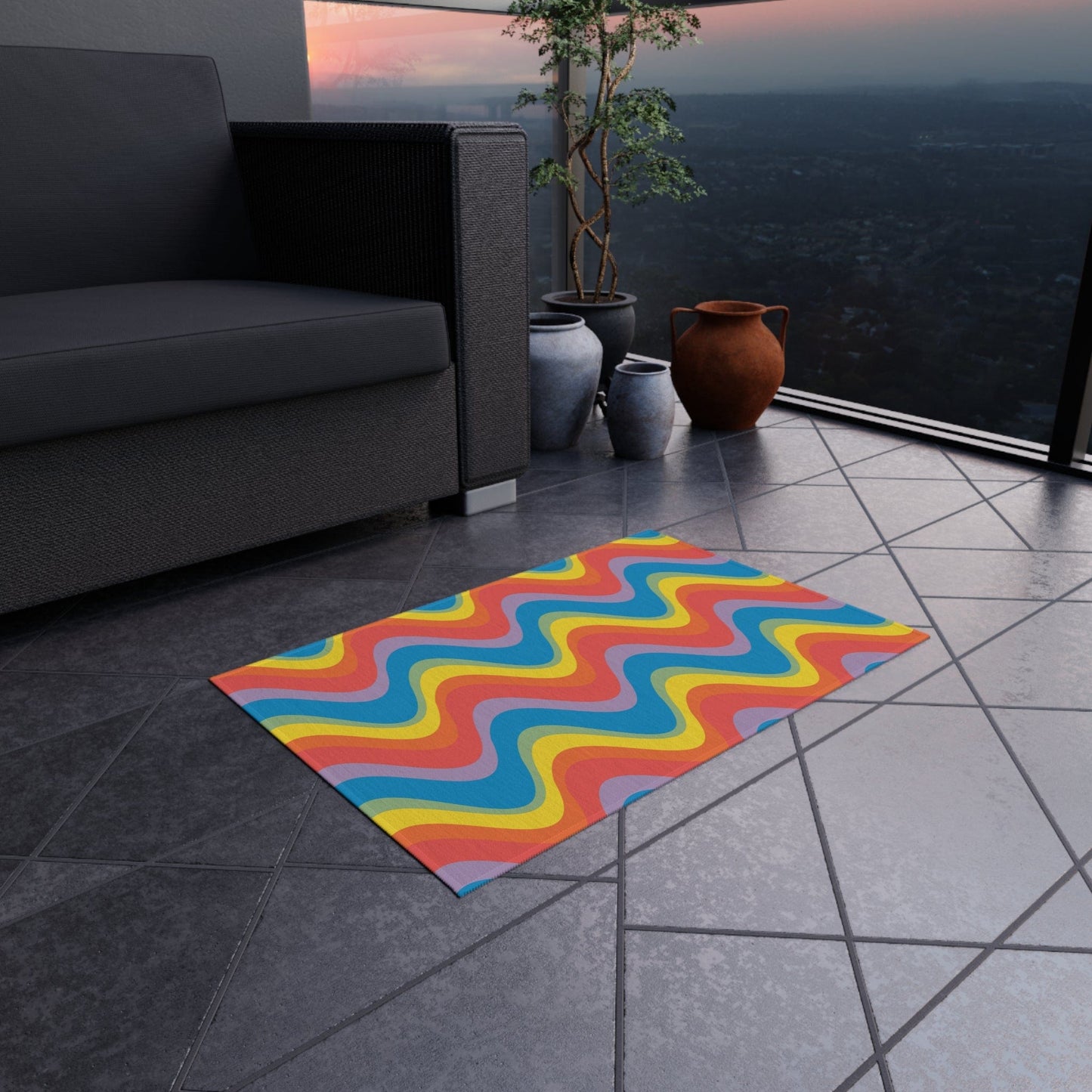 Retro Rainbow Rug