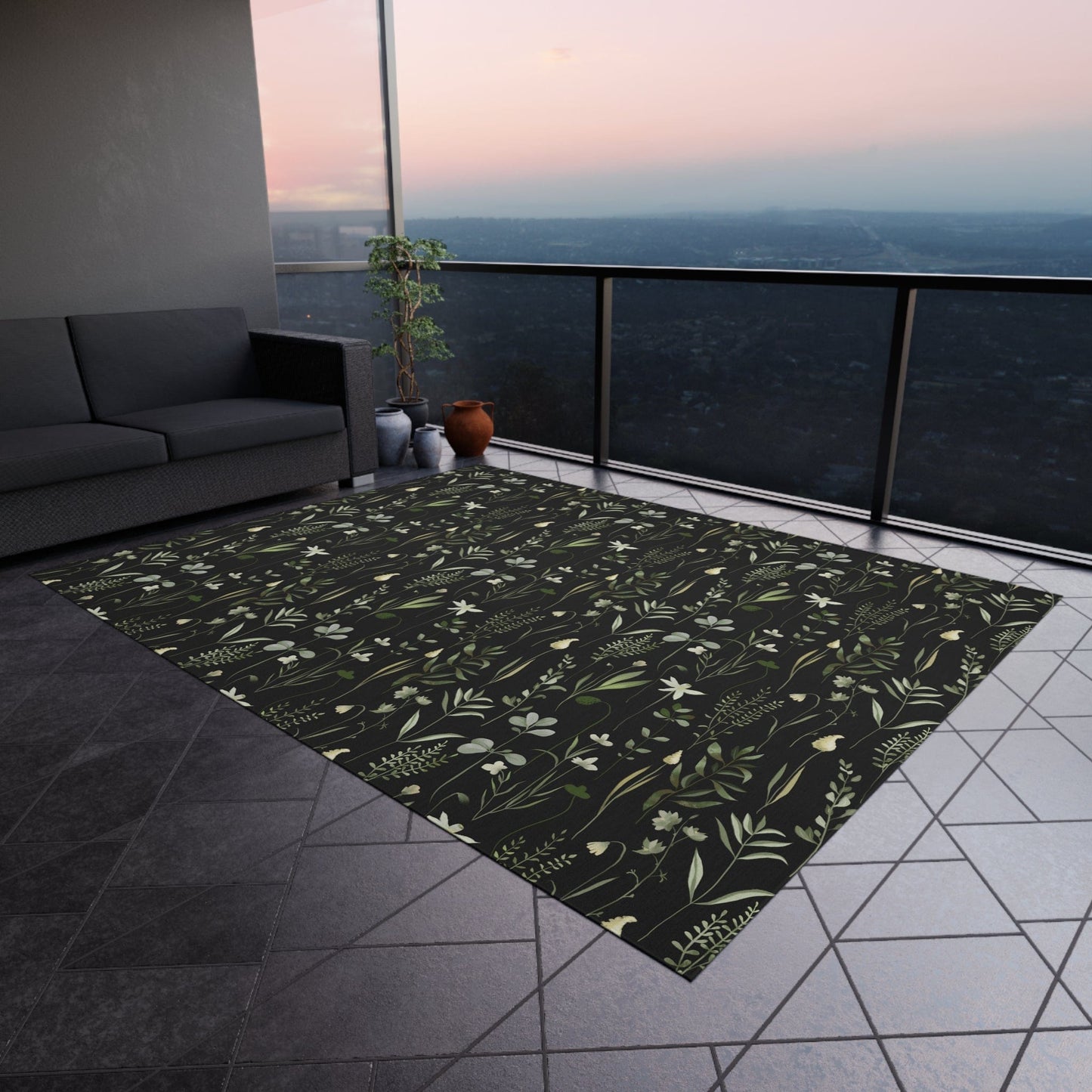 Dark Wildflower Rug