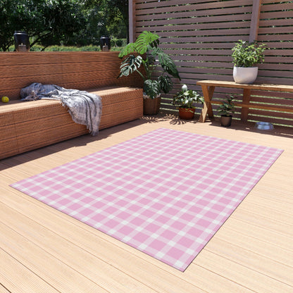 Pink Plaid Rug