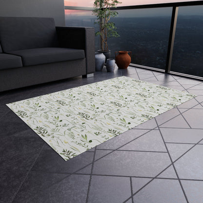 Green Wildflower Rug