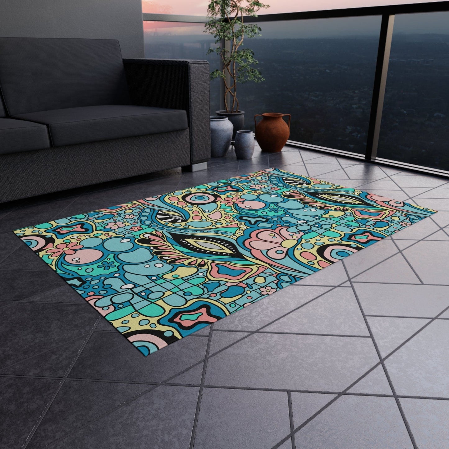 Abstract Retro Rug