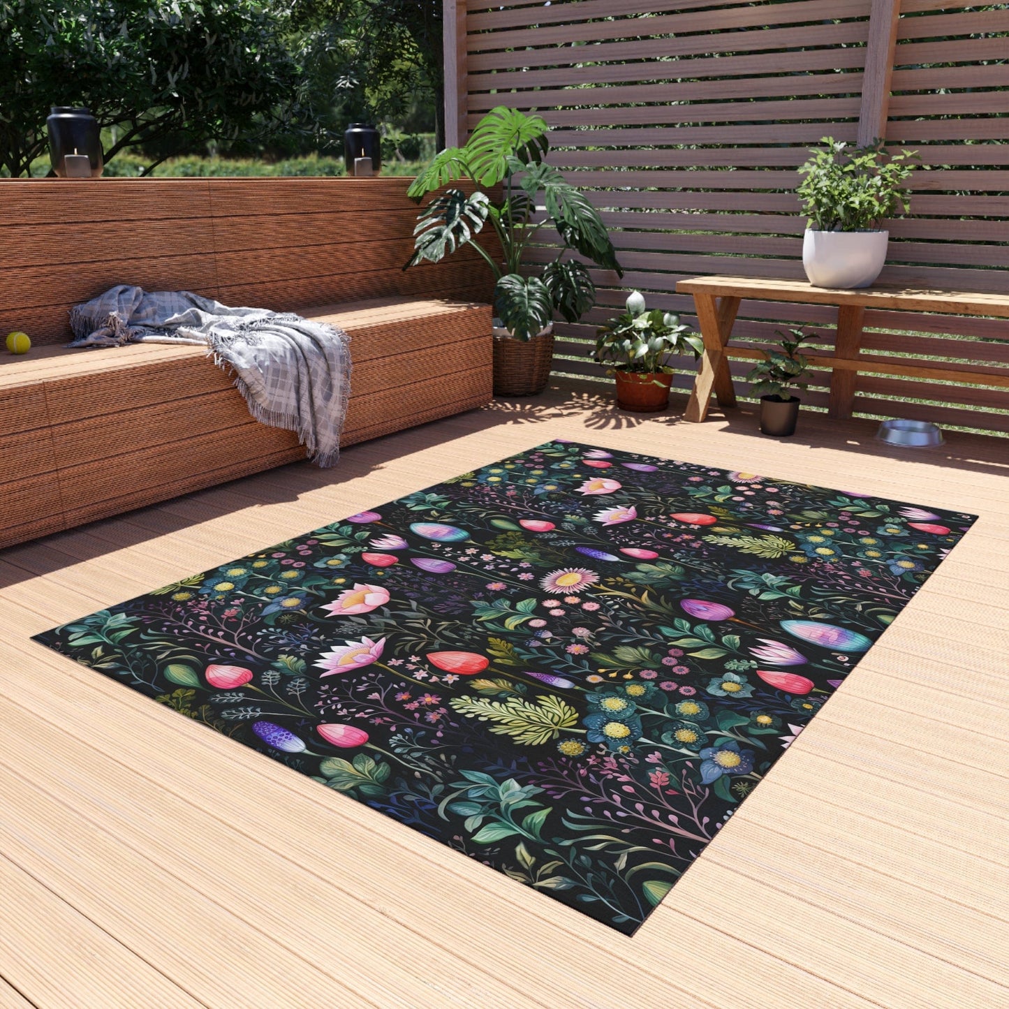 Abstract Wildflower Rug