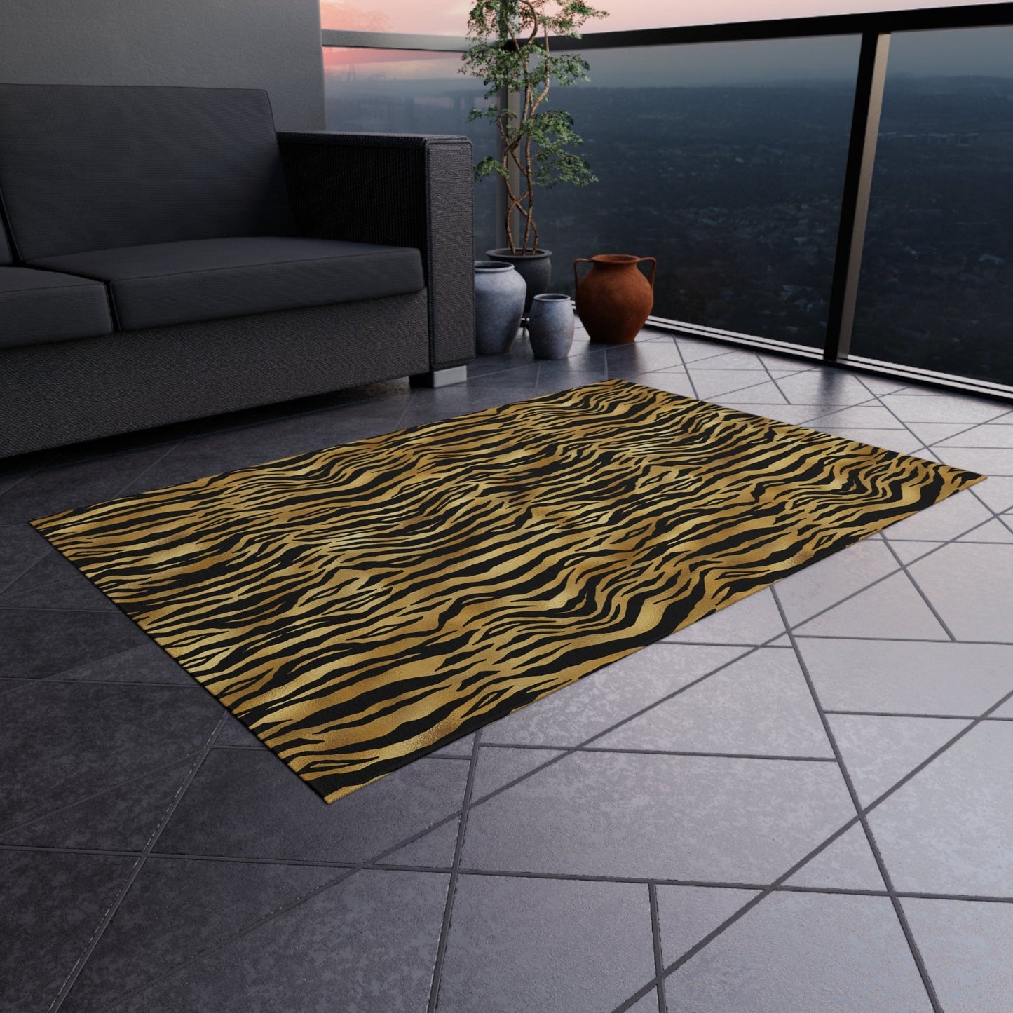 Tiger Print Rug