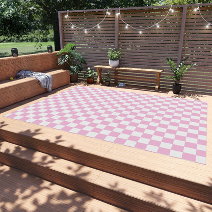 Pink Checkered Rug