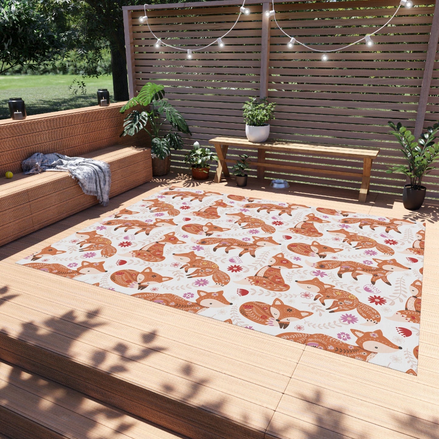 Cute Fox Nursery Rug