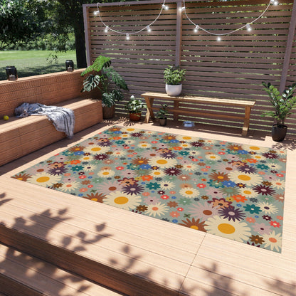 Hippie Daisy Floral Rug