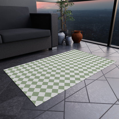 Green Checkered Rug