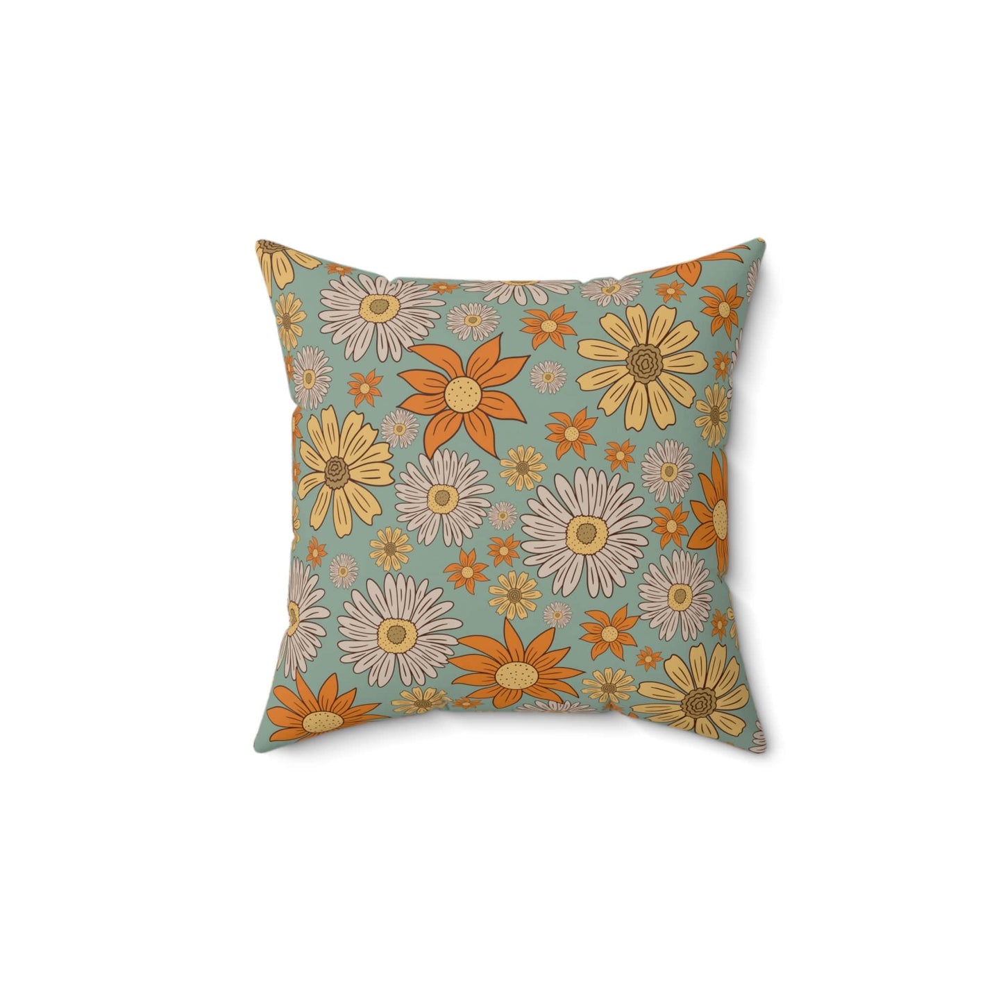 Blue Flower Hippie Pillow