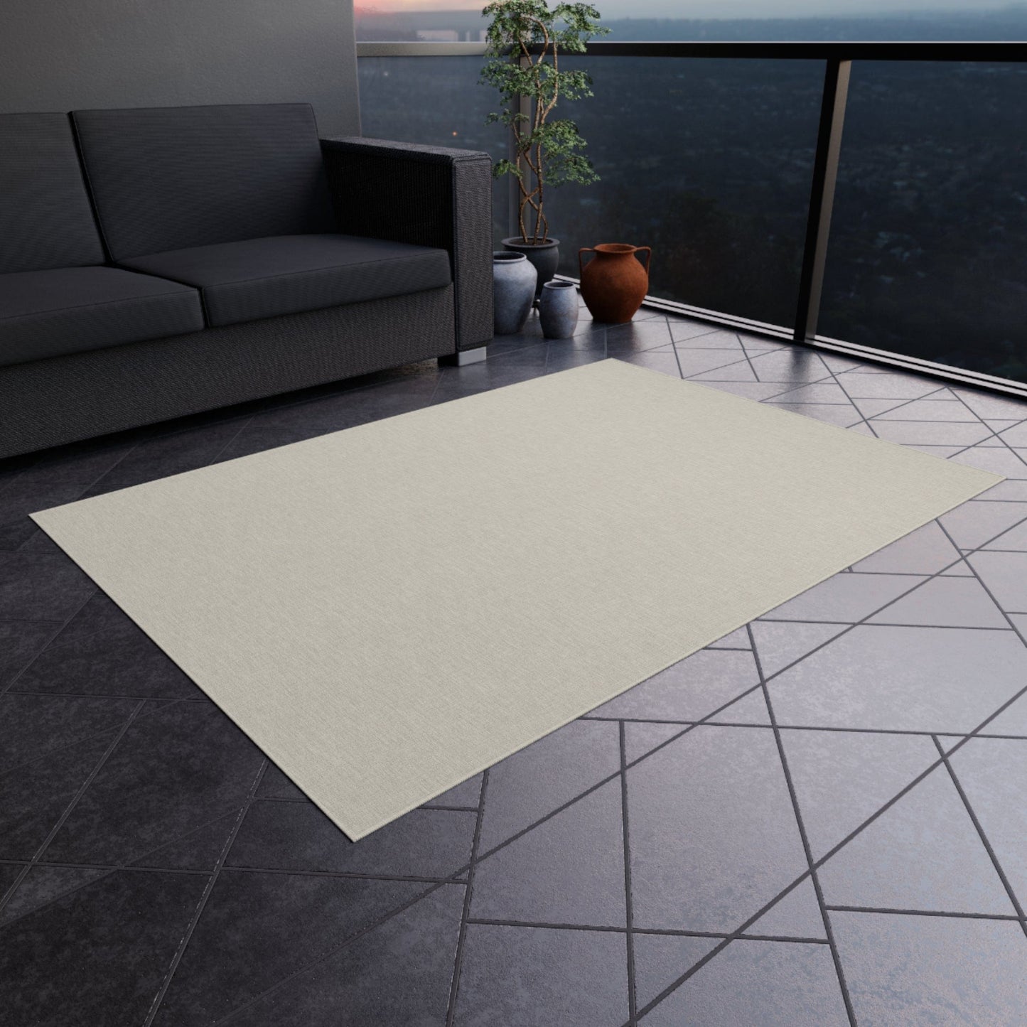 Linen Inspired Minimalist Rug