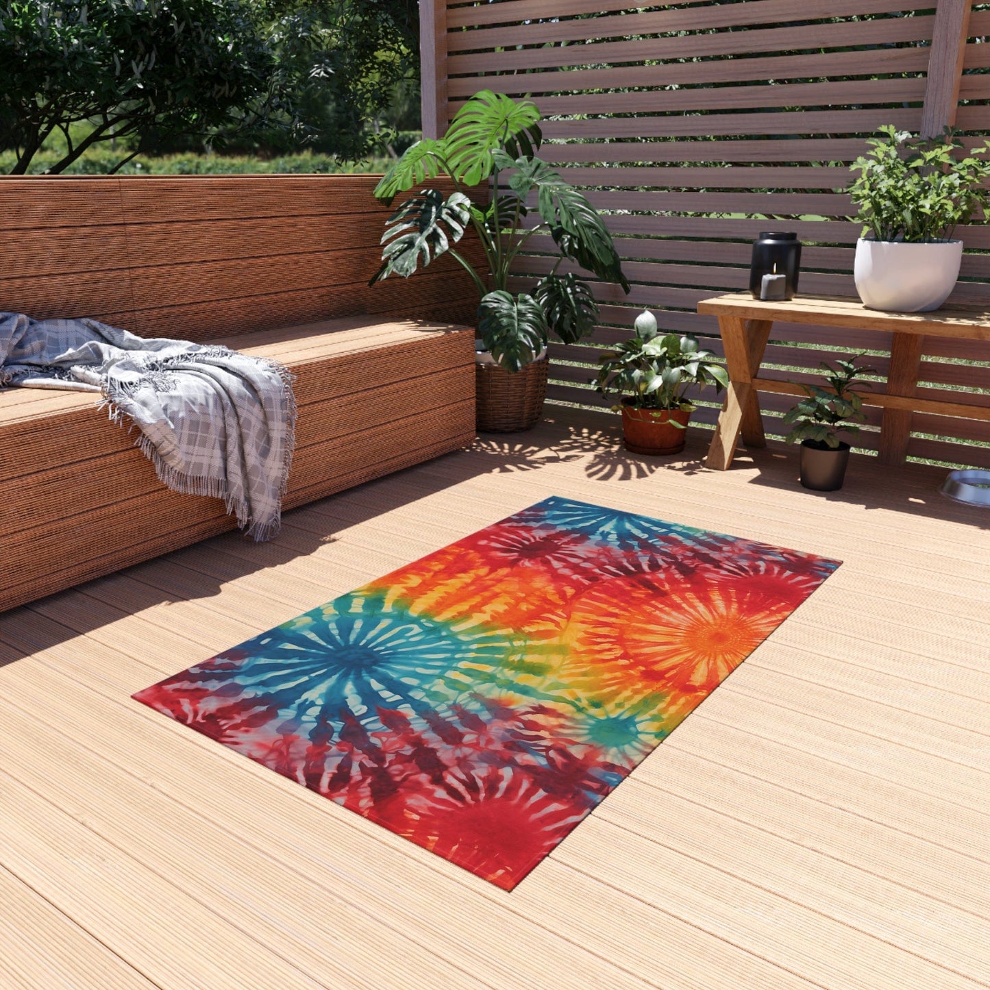 Colorful Tie Dye Rug