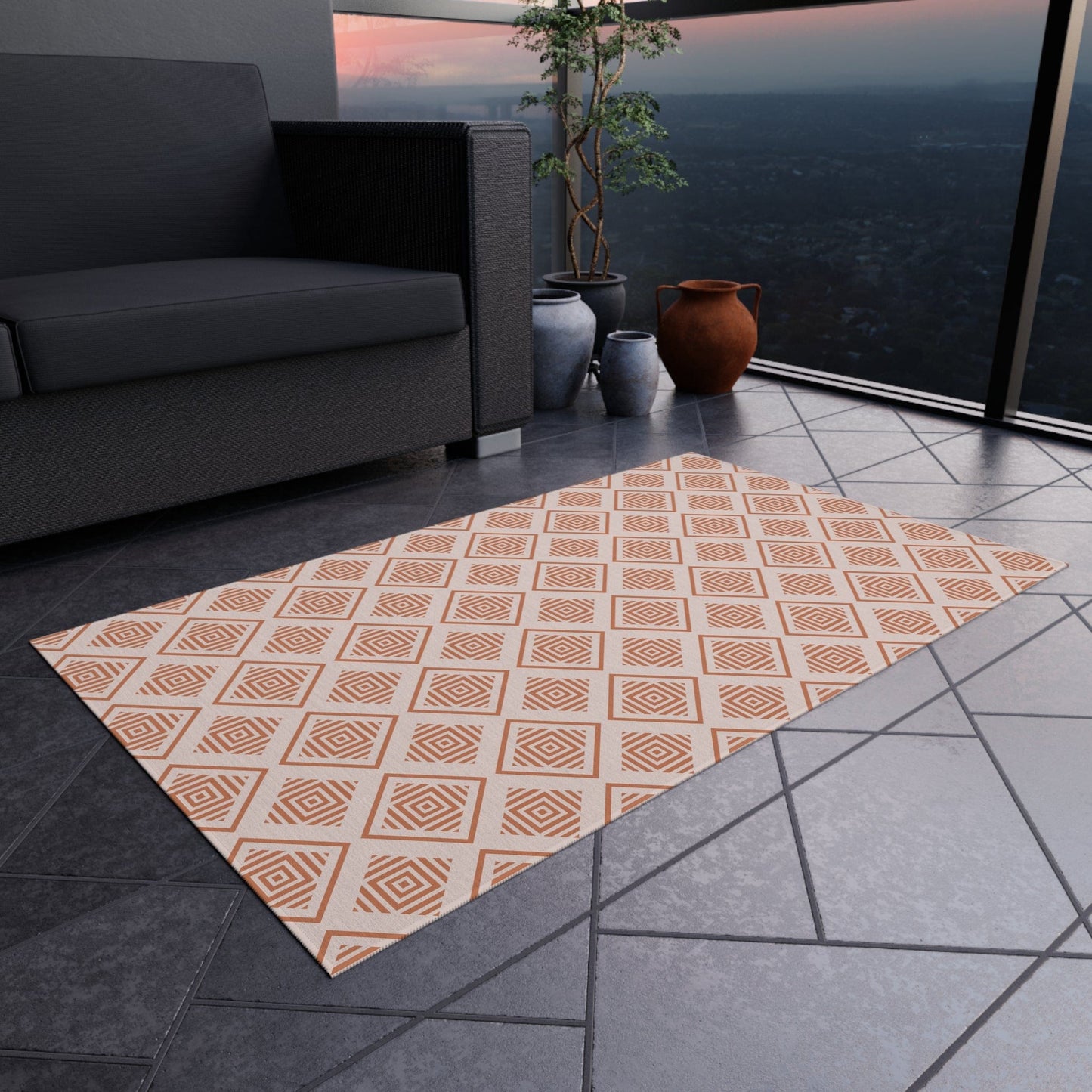 Unique Geometric Rug