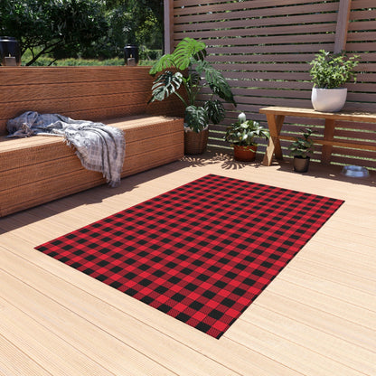 Red Plaid Rug