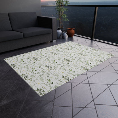 Green Wildflower Rug