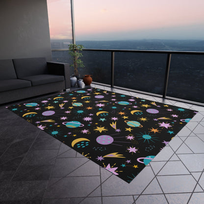 Cute Space Playroom Rug