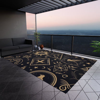 Navy Blue Celestial Rug