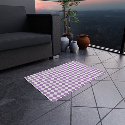 Purple Checkered Rug