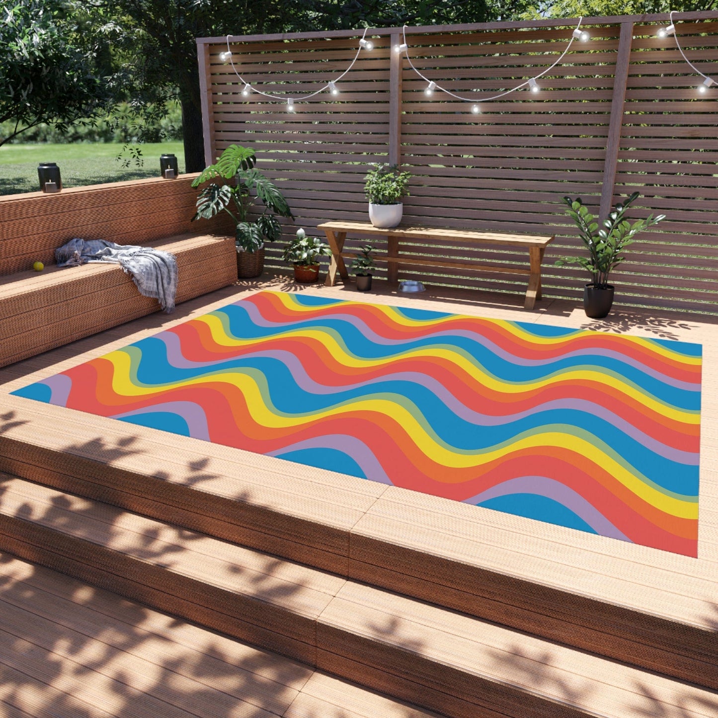 Retro Rainbow Rug