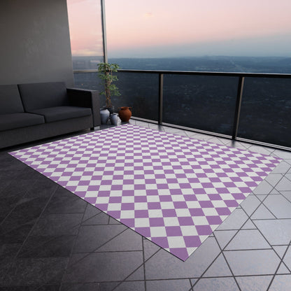 Purple Checkered Rug