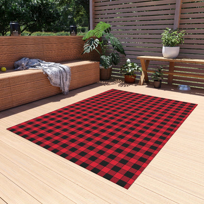 Red Plaid Rug