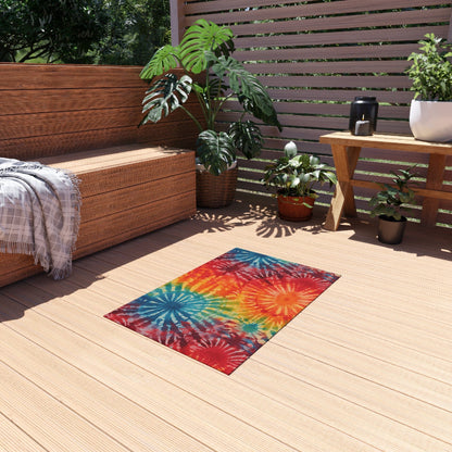 Colorful Tie Dye Rug