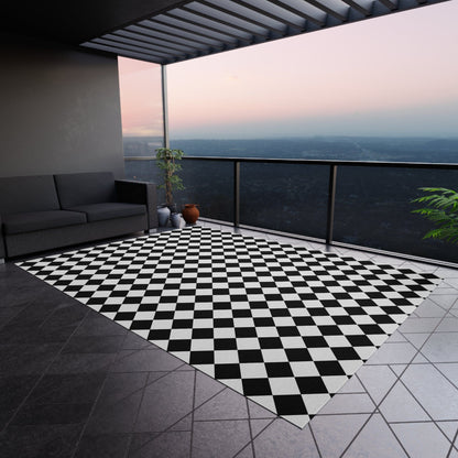 Black Checkered Rug