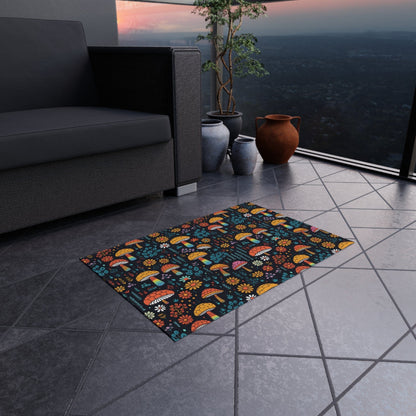 Colorful Mushroom Rug