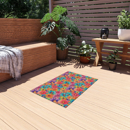 Colorful Flower Rug