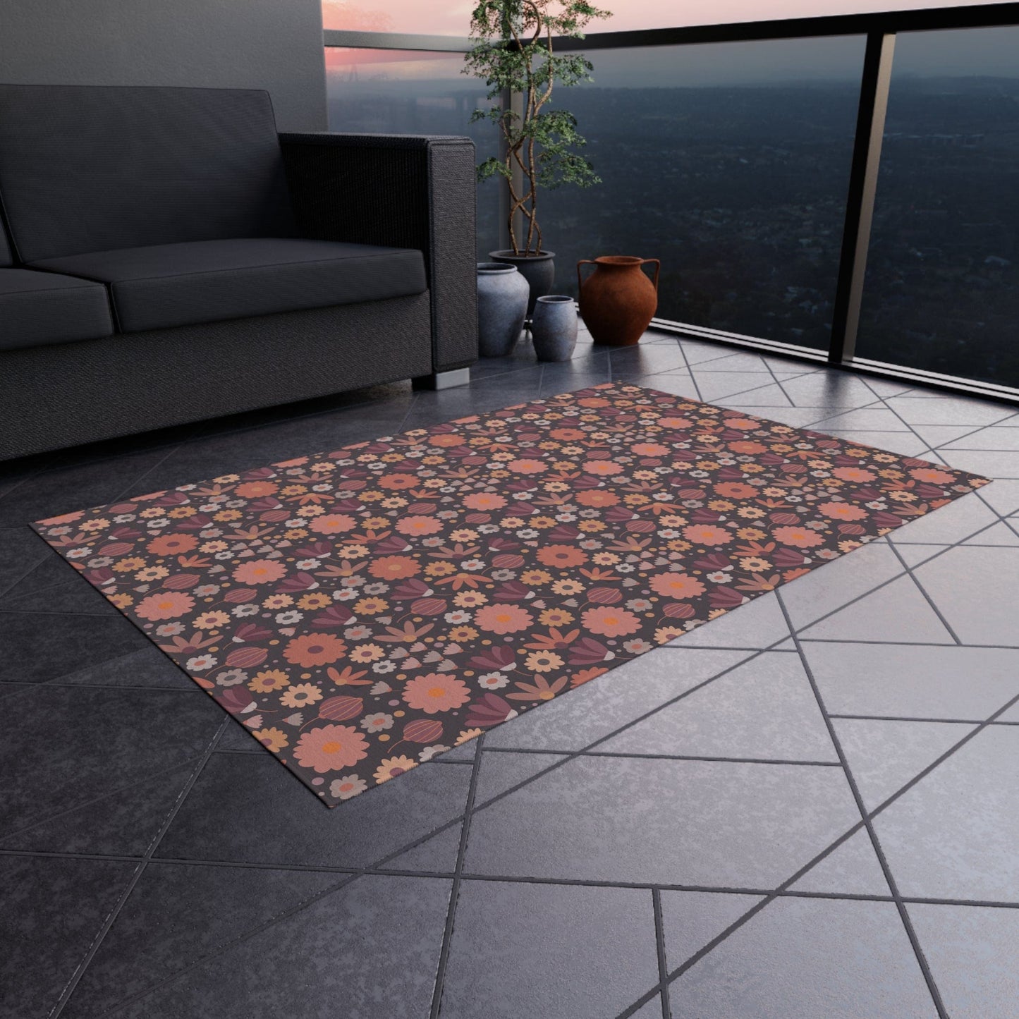 Trendy Floral Rug