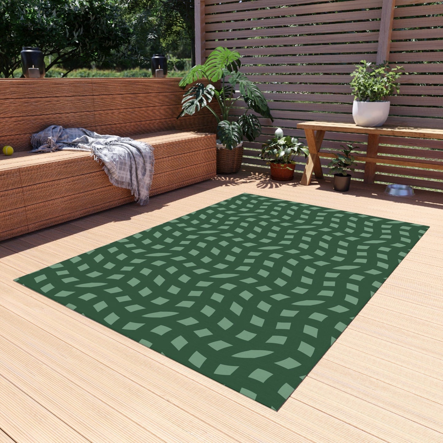 Green Retro Rug