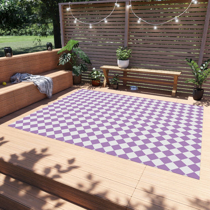 Purple Checkered Rug