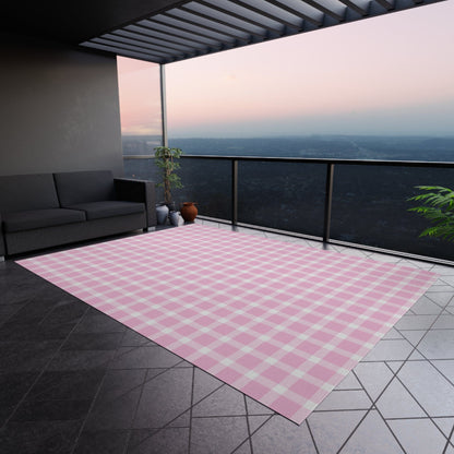 Pink Plaid Rug