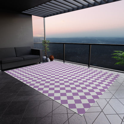 Purple Checkered Rug