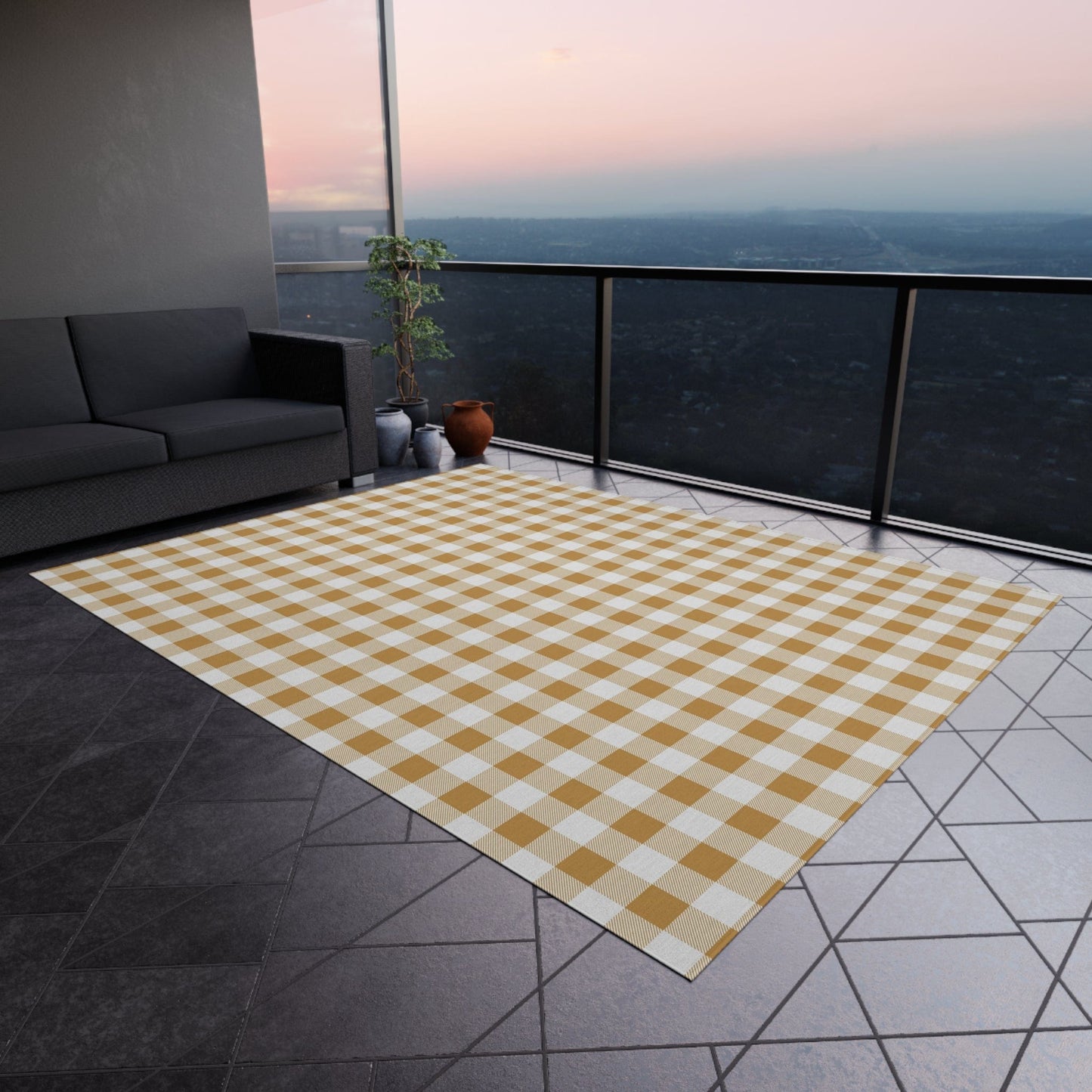 Checkered Plaid Rug