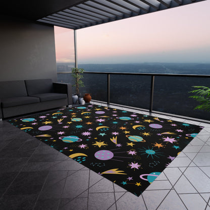 Cute Space Playroom Rug