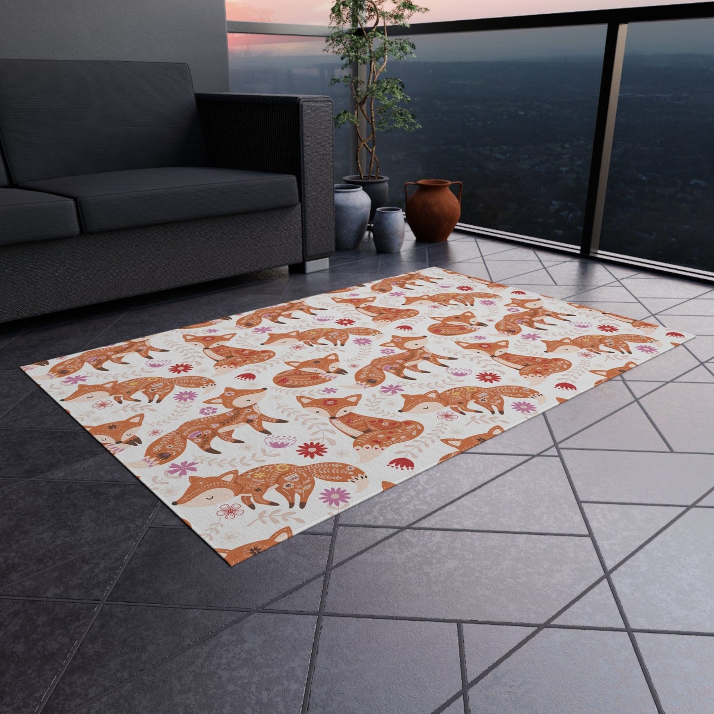 Cute Fox Nursery Rug