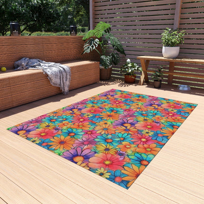 Colorful Flower Rug