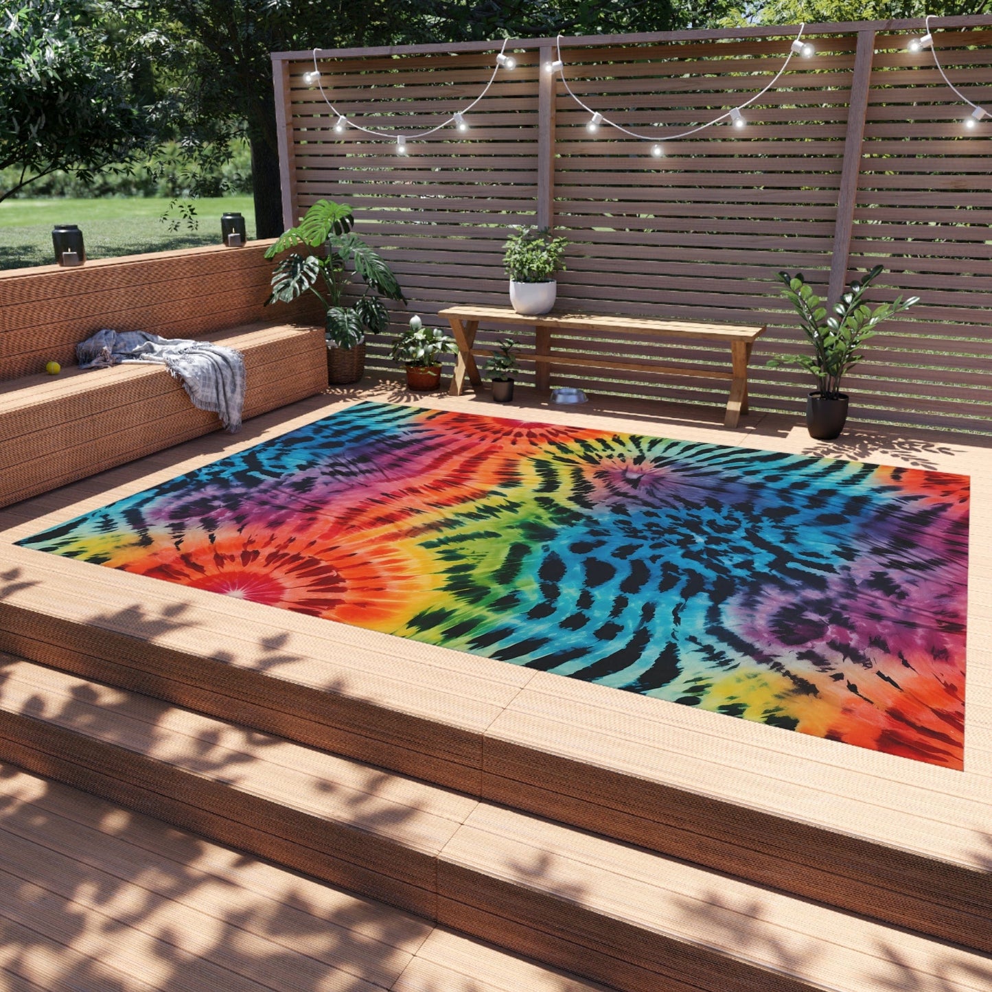 Tie Dye Tiger Rug