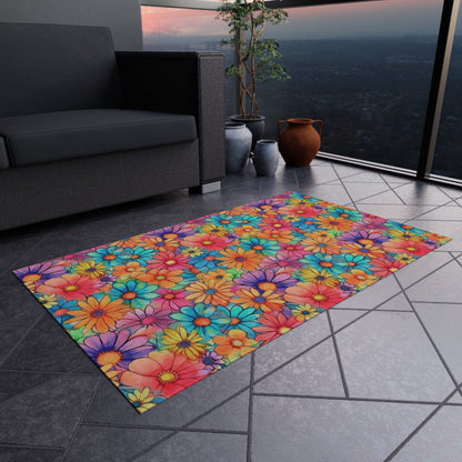 Colorful Flower Rug