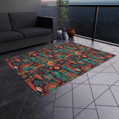 Southwestern Cactus Rug