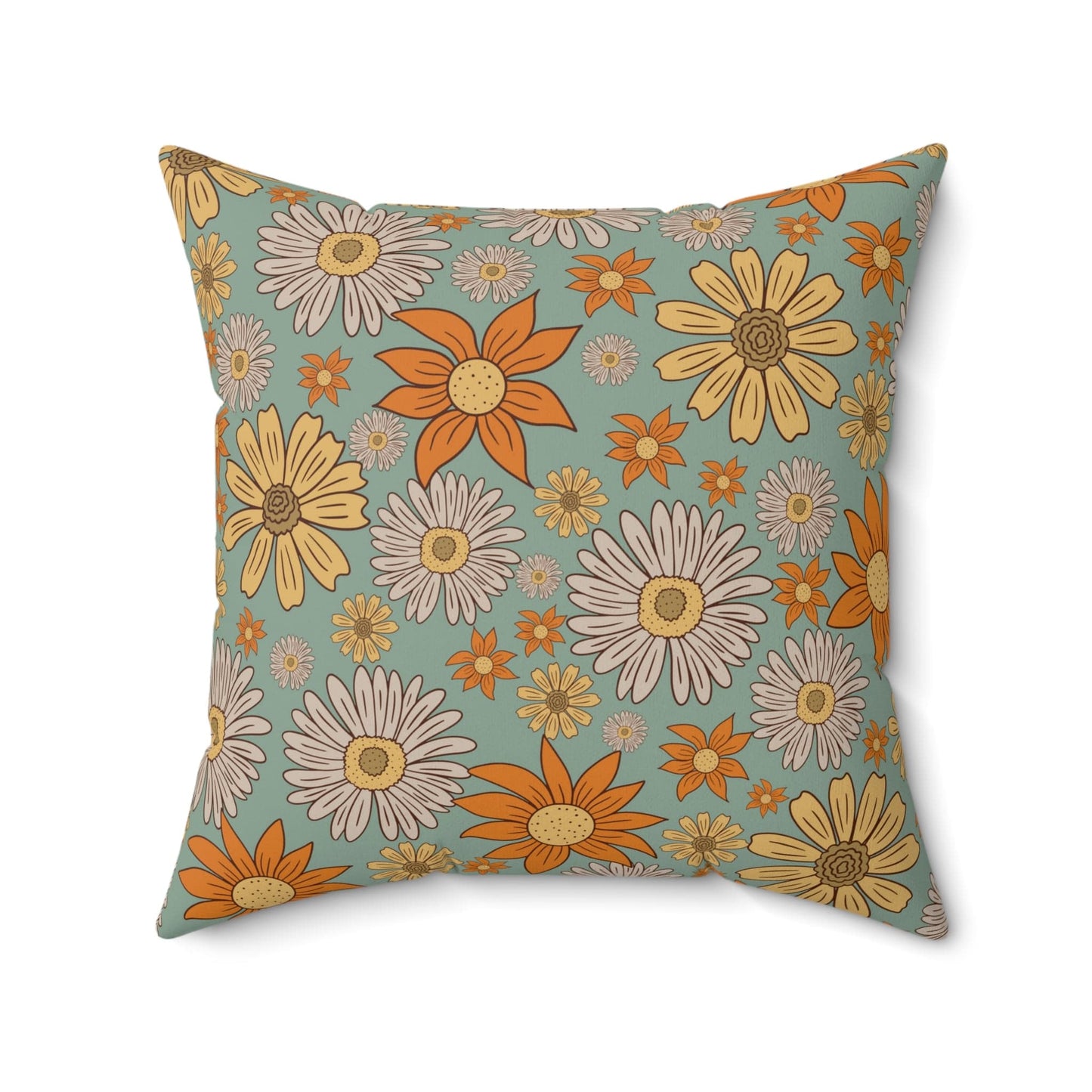 Blue Flower Hippie Pillow