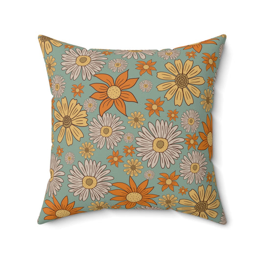 Blue Flower Hippie Pillow