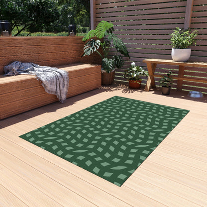 Green Retro Rug