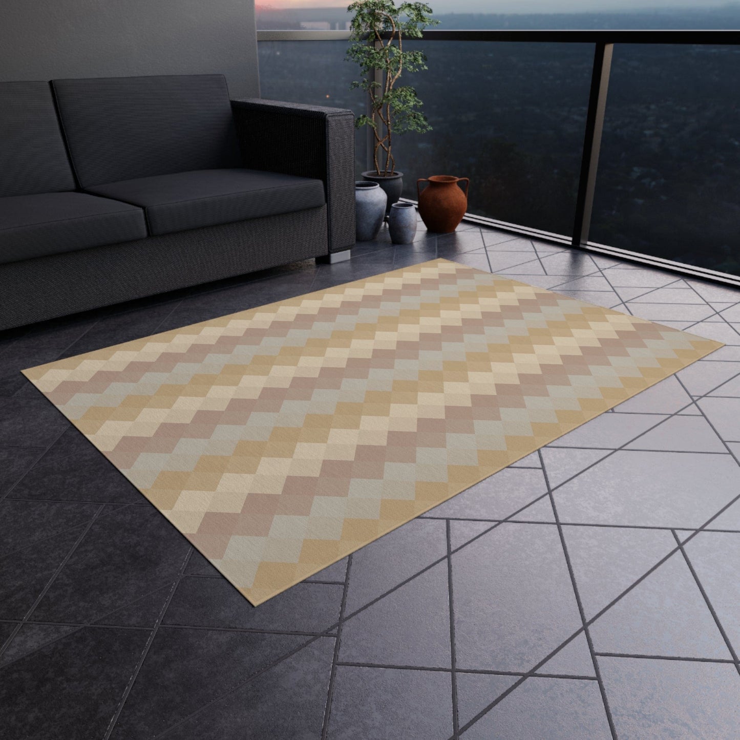 Boho Geometric Minimalist Rug