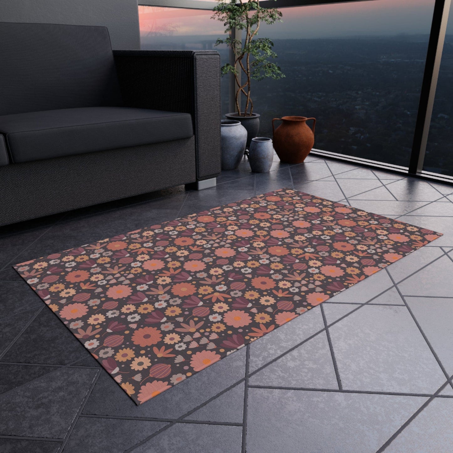 Trendy Floral Rug