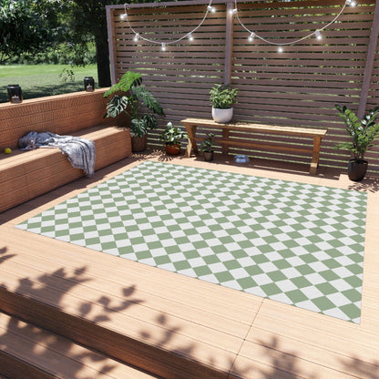 Green Checkered Rug