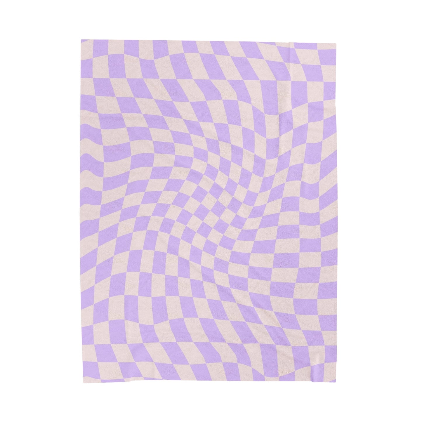 Retro Purple Checkered Throw Blanket