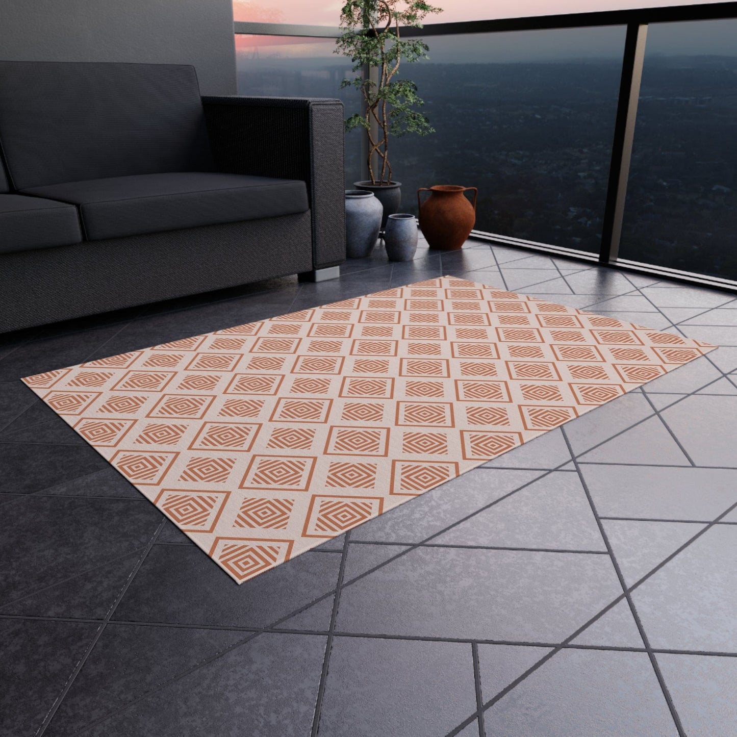 Unique Geometric Rug