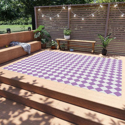 Purple Checkered Rug