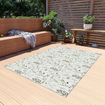 Green Wildflower Rug