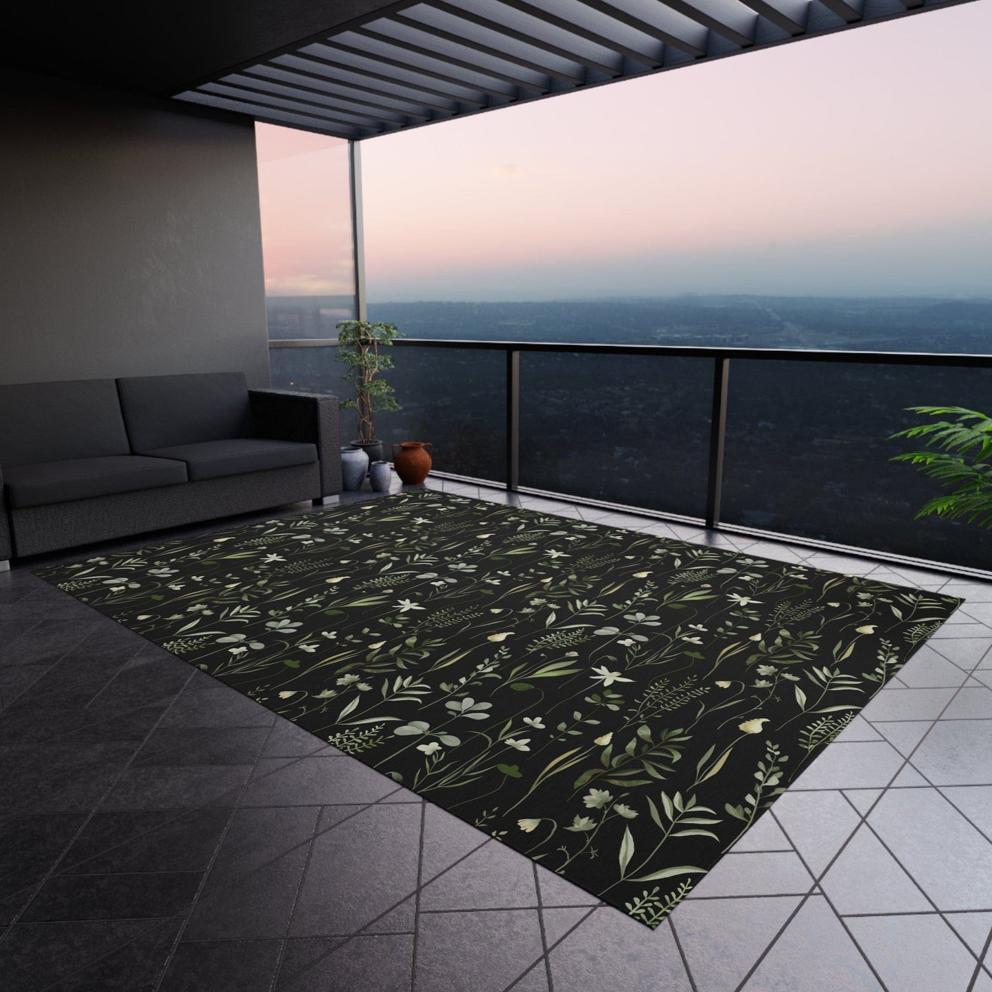 Dark Wildflower Rug